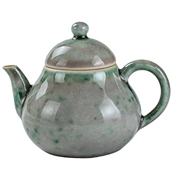 Amazon.com | 火痕流釉结晶柴烧将军壶粗陶茶壶泡茶家用柴烧小